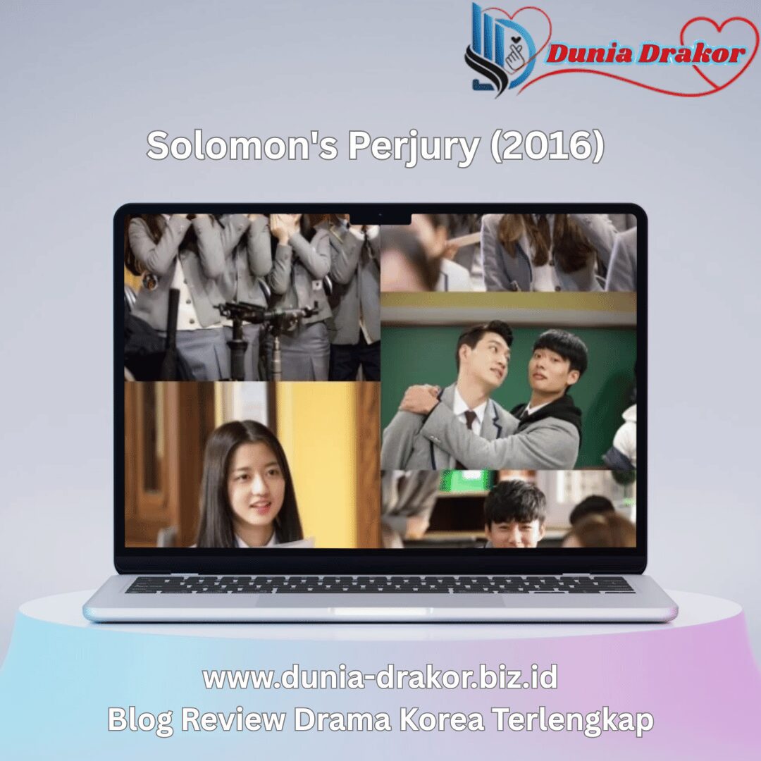 Poster Solomon's Perjury menampilkan Kim Hyun-soo dan Jang Dong-yoon